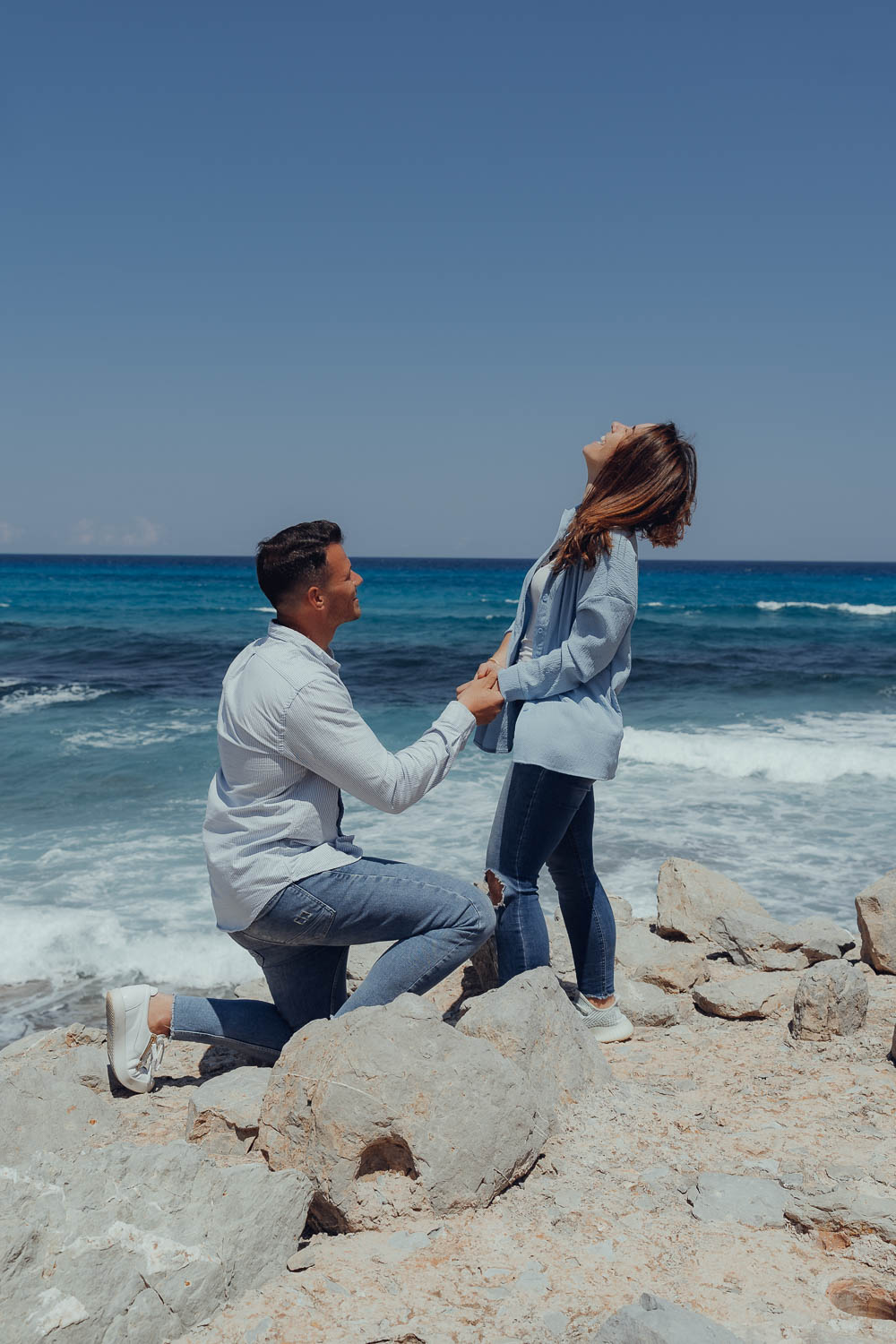 Antrags Shooting Mallorca - Panorama Heiratsantrag am Strand