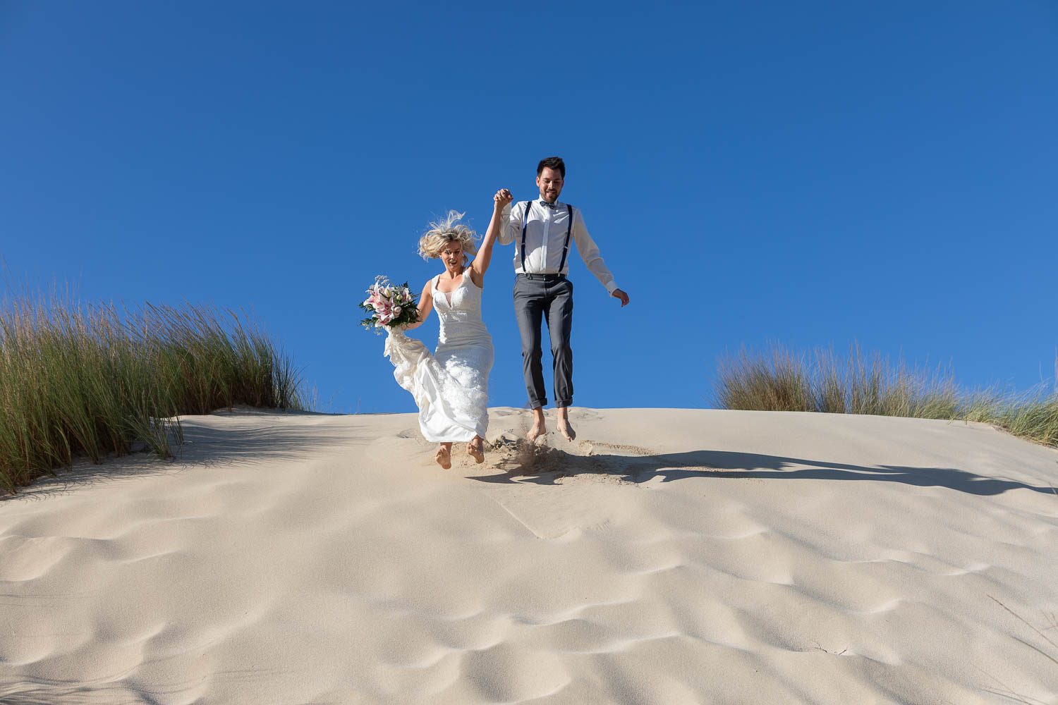 Hochzeit Shooting Mallorca - Brautpaar Panorama am Meer